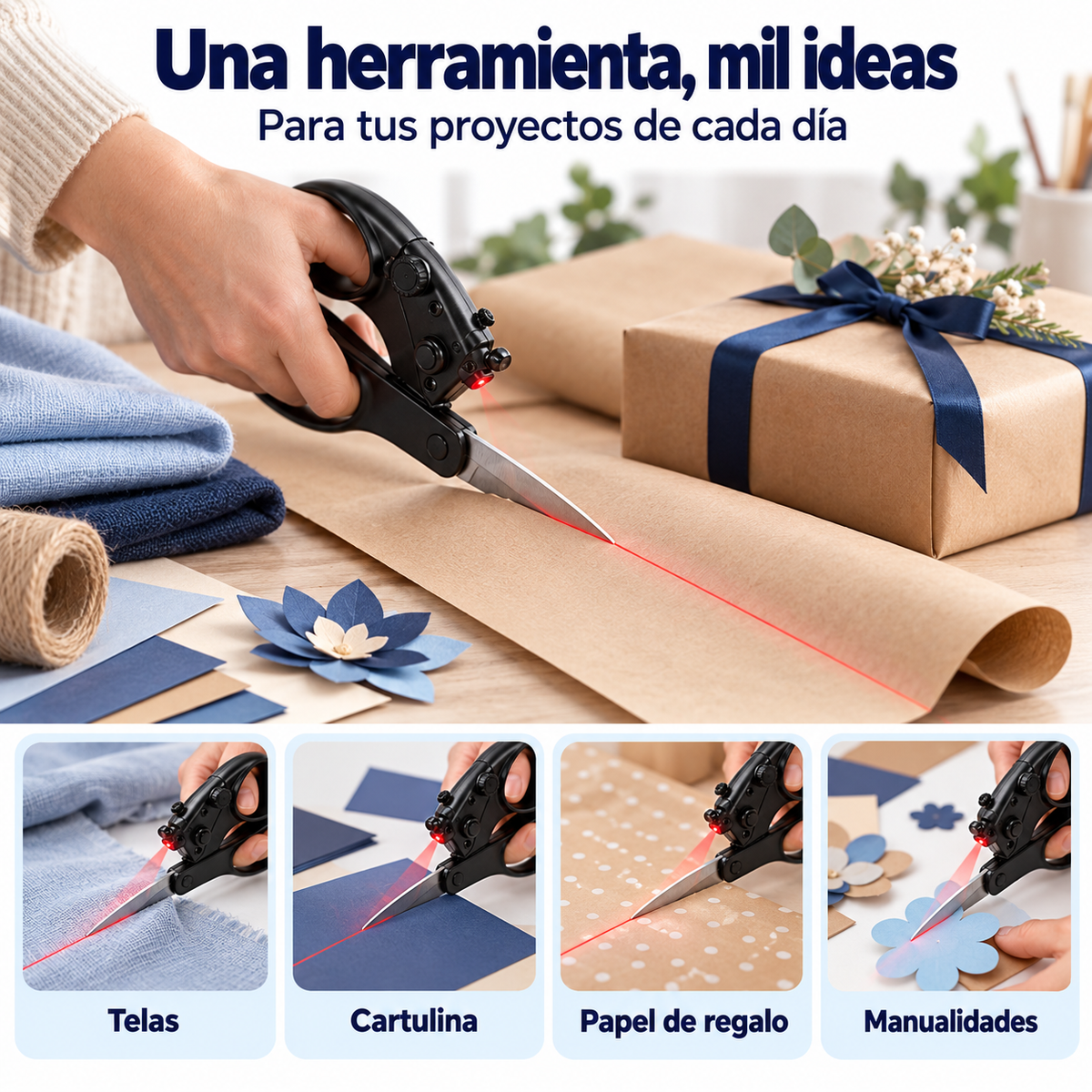 Tijeras con Guía Láser